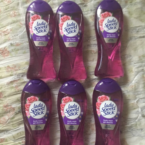 Lady Speed Stick Bath & Body Nwt 6 Lady Speed Stick Body Wash Rose
